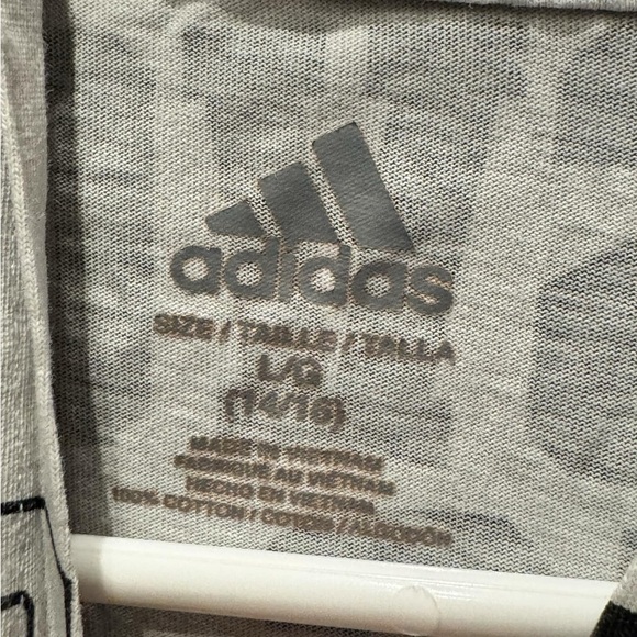 Adidas Black and White Logo Hoodie juniors 14/16 - Picture 3 of 3